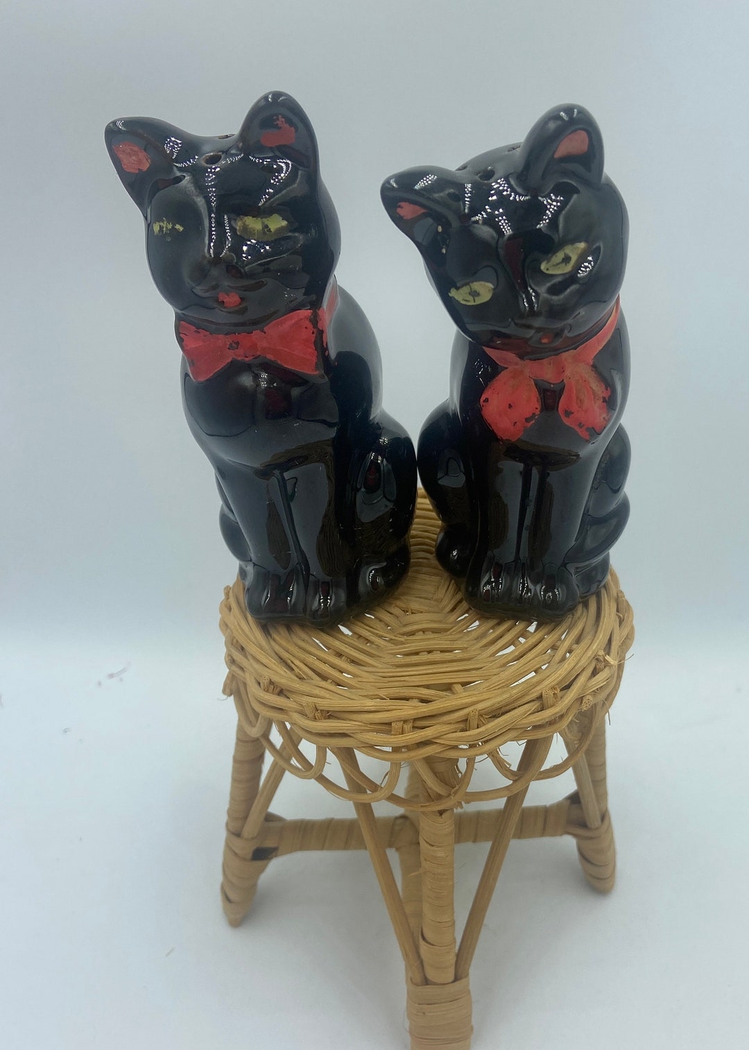 Vintage Black Cats Salt & Peppers Shakers Etsy