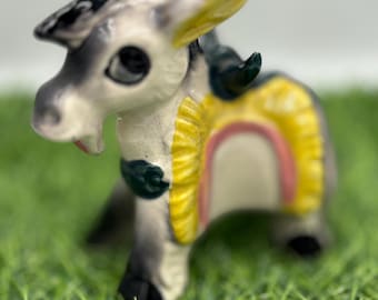 Vintage Western Southwest Donkey Figurine Japan Kitchy Figure. Burrito.