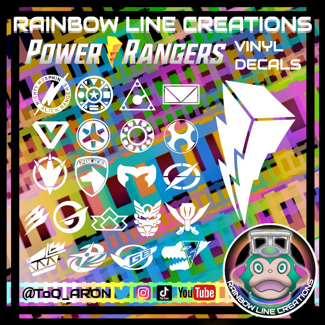 POWER RANGERS Series Vinyl Decals 3 PACK! - Etsy