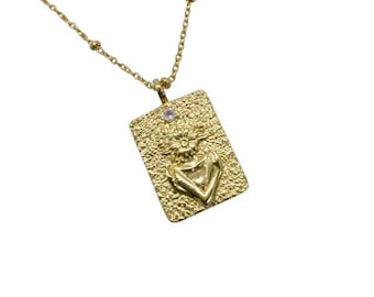 Gold Rose Quartz Self Love Necklace