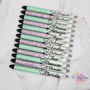 Personalized Glitter Gel Pen, Epoxy Pen, gift for nurses, gift for doctors, Nurses week gift, stethoscope pen,  medical pen