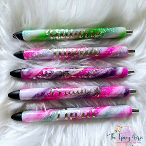 Unicorn pen, Inkjoy Swirl Glitter Pens, Epoxy pens, Personalized glitter gel pen, Custom pen, Custom glitter pen, Valentines Gift
