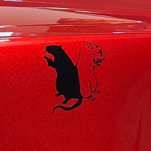 double rat with p*stol / ratatata decal/ laptop decal/ car decal/ bumper sticker/ text decal