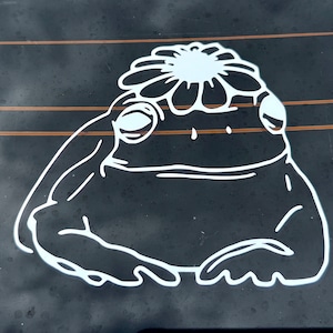 Frosch mit Blumen Aufkleber / Autoaufkleber / Autoaufkleber / Autoaufkleber / Autoaufkleber