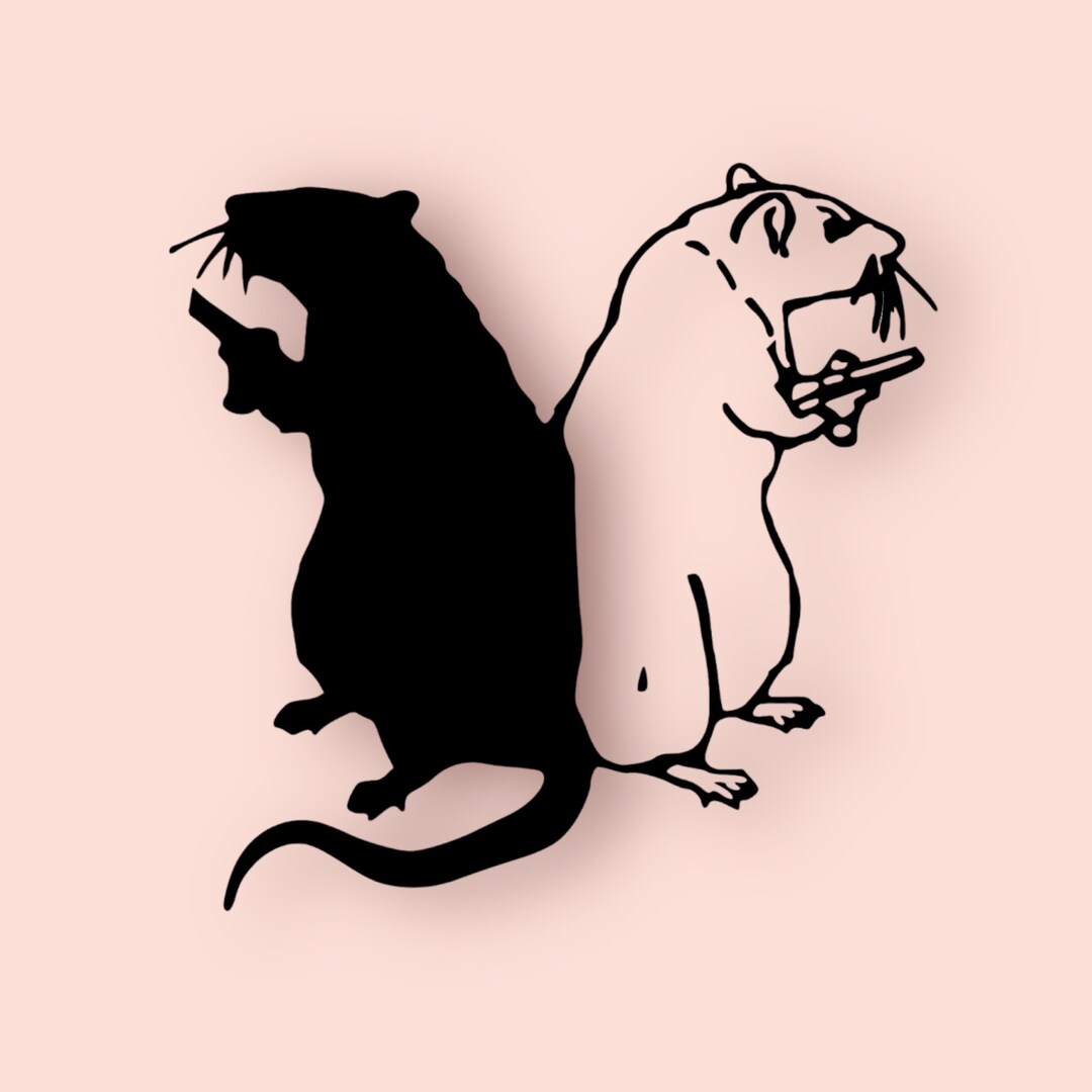 Double Rat With P*stol / Ratatata Decal/ Laptop Decal/ Car Decal ...