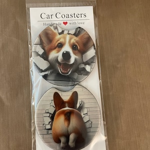 Corgi car coasters