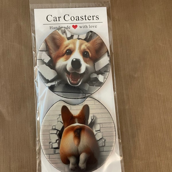 Corgi car coasters