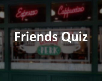 Friends TV Show Quiz Game – 30 Multiple Choice Questions – Instant Download PowerPoint & PDF – Pub Quiz, Trivia Night, Party Game
