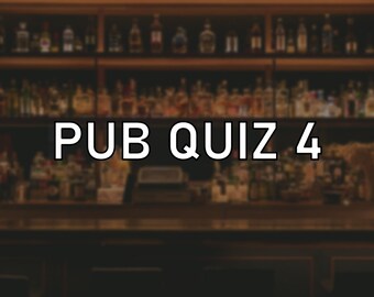 Pub Quiz 4 - Premade - Instant Download - General Knowledge - 50 Questions