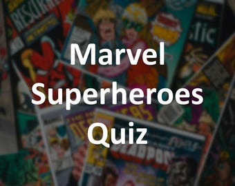 Marvel Superheroes Quiz, Avengers Trivia Game, Comic Book Printable, Superhero Party, Fan Gift, Instant Download