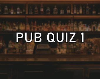 Pub Quiz 1 - Premade - Instant Download - General Knowledge - 50 Questions