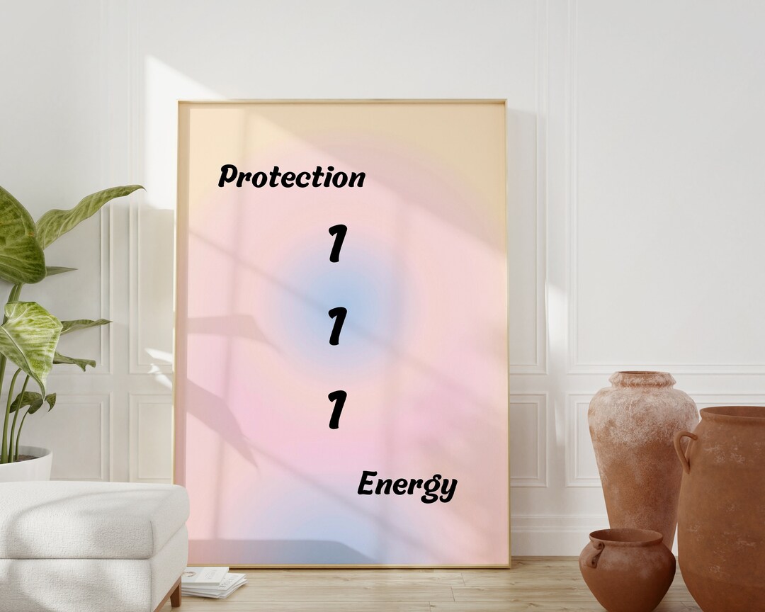 Angel Number 111 Printable Wall Art Spiritual Energy Poster Gift ...