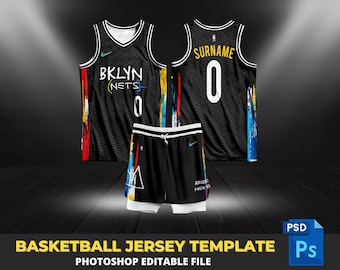 Editable Basketball Jersey Template: Full Sublimation Jersey FREE Mockup