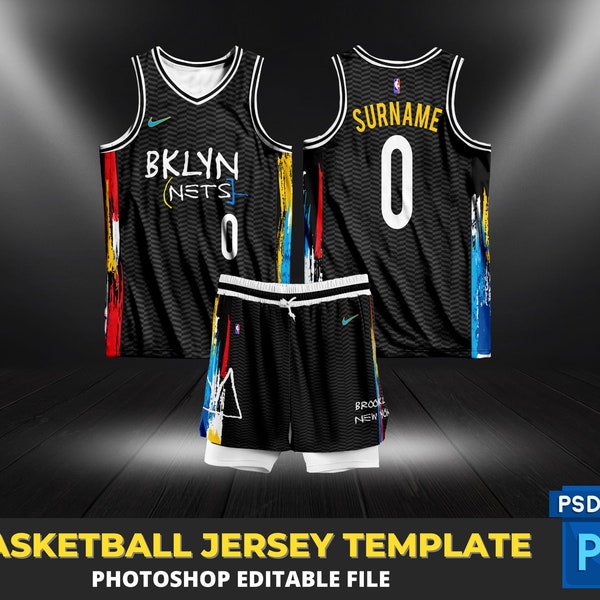 Full Sublimation Editable Basketball Jersey Template | Coreldraw and Photoshop Format | Easy Customize |  FREE Pattern | PSD Jersey Mockup