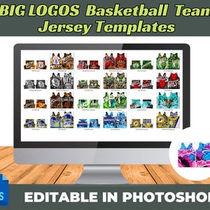 Plantilla de camiseta de baloncesto editable por sublimación completa / Formato Photoshop / Fácil personalización / Maqueta de camiseta PSD GRATUITA