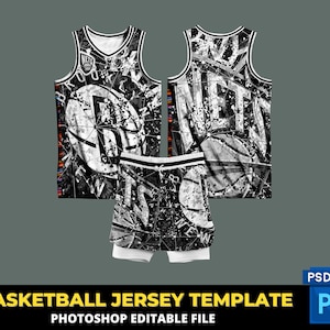 Full Sublimation Editable Basketball Jersey Template | Coreldraw and Photoshop Format | Easy Customize |  FREE Pattern | PSD Jersey Mockup