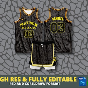 Full Sublimation Editable Basketball Jersey Template | Coreldraw and Photoshop Format | Easy Customize |  FREE Pattern | PSD Jersey Mockup