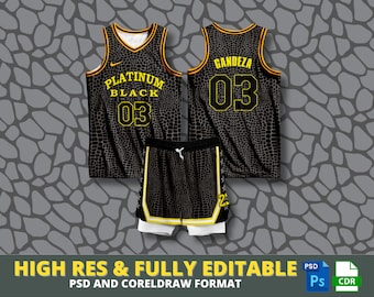 Editable Basketball Jersey Template: Coreldraw & Photoshop (Digital Download)