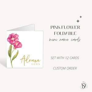 Mini-cartes pliables personnalisées, Cartes de visite personnalisées, Papeterie, Cartes pliables, Vierge à l'intérieur, Coffret cadeau fête des Mères, Cartes florales