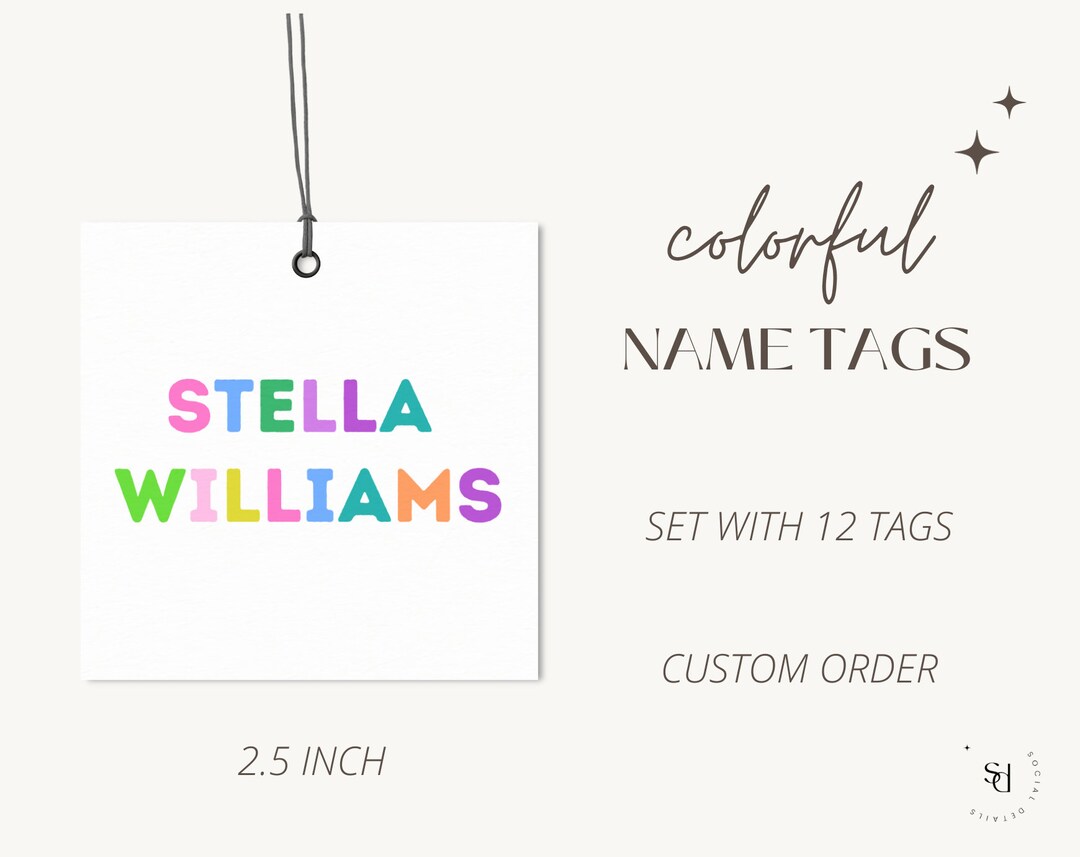 Personalized Gift Tag Custom Tag Family Tags Name Tag Etsy