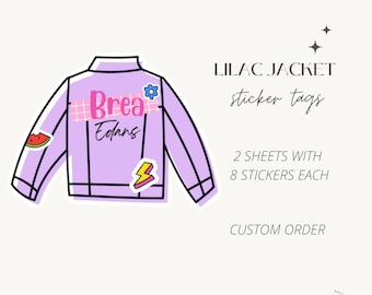Pegatinas personalizadas para niños, pegatinas con nombre, etiquetas personalizadas, pegatinas de cumpleaños, etiquetas adhesivas, etiquetas de regalo, calcomanías para la vuelta al cole