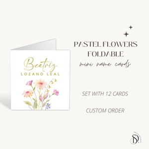 Mini-cartes pliables personnalisées, Cartes de visite personnalisées, Papeterie, Cartes pliables, Vierge à l'intérieur, Coffret cadeau fête des Mères, Cartes florales