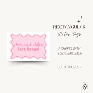 Benutzerdefinierte Geschenkanhänger Aufkleber, personalisierte Namensaufkleber, Geburtstagsgeschenkaufkleber, benutzerdefinierte Namensetiketten, Geschenkanhänger Aufkleber, rechteckige Aufkleberanhänger