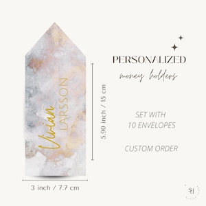 Envelopes personalizados com folha, conjunto de 10, porta-dinheiro personalizados, envelopes para dinheiro, envelopes de orçamento, envelopes para presentes em dinheiro, papelaria
