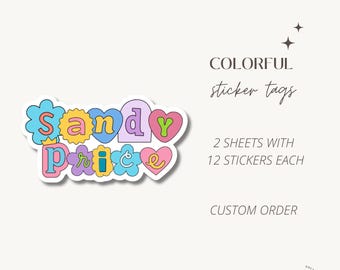 Pegatinas personalizadas para gafas de sol: etiquetas con nombre personalizadas