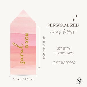 Envelopes personalizados com folha, conjunto de 10, porta-dinheiro personalizados, envelopes para dinheiro, envelopes de orçamento, envelopes para presentes em dinheiro, papelaria
