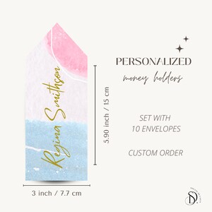 Envelopes personalizados com folha, conjunto de 10, porta-dinheiro personalizados, envelopes para dinheiro, envelopes de orçamento, envelopes para presentes em dinheiro, papelaria