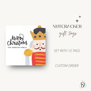 Etiquetas de Natal personalizadas Etiquetas de presente personalizadas Embrulho de presente de Natal Etiquetas de presente quebra-nozes Etiquetas de presente de família Etiquetas de presente de Feliz Natal