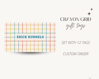 Enclosure Cards, Personalized Gift Tag, Custom Tag, Family Tags, Birthday Gift Tag, Name Tags for Gifts, Family Custom Tags, Stationery