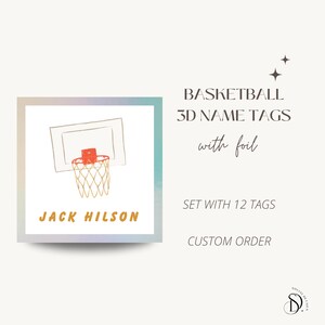 Basketball Geschenkanhänger, Geschenkanhänger für Jungen, 3D Basketball Geschenkanhänger, Niedlicher Basketball Geschenkanhänger, individuelle Geschenkanhänger, Briefpapier für Kinder