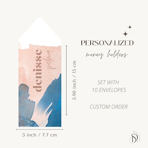 Envelopes personalizados com folha, conjunto de 10, porta-dinheiro personalizados, envelopes para dinheiro, envelopes de orçamento, envelopes para presentes em dinheiro, papelaria