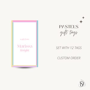 Benutzerdefinierte Geschenkanhänger, personalisierte Namensschilder, Geschenkanhänger mit Strukturmuster, 12er-Set, individuelles Briefpapier, Familienbriefpapier, Beilagenkarten, Visitenkarte