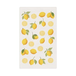 Torchon citron, torchon agrumes, cadeau d'hôtesse d'été, imprimé fruits jaunes pour décoration de cuisine de ferme ou moderne