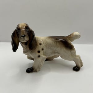 Vintage 1950s-60s Spaniel Porcelain Figurine Collectible Dog Decor