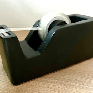Tape dispenser | Adhesive tape dispenser | Concrete | Tabletop dispenser | Office supplies | Nordic | Various colors | Danish pastel | "Halmø" Schwarz