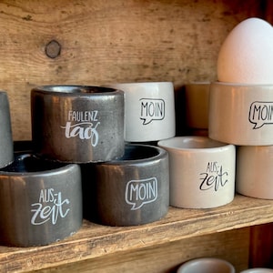 Egg cup | with motif selection | Egg holder | Concrete | Breakfast | Tableware | Stone | Decoration | Nordic | Various colors | Cement | &quot;Ægholm&quot;