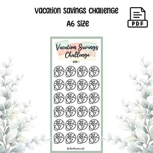 Vacation Savings Challenge | A6 | Cash Stuffing | Printable