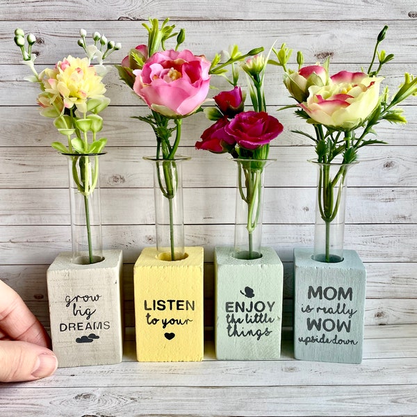Bud Vase, Magnetic flower vase, mini flower vase, home decoration