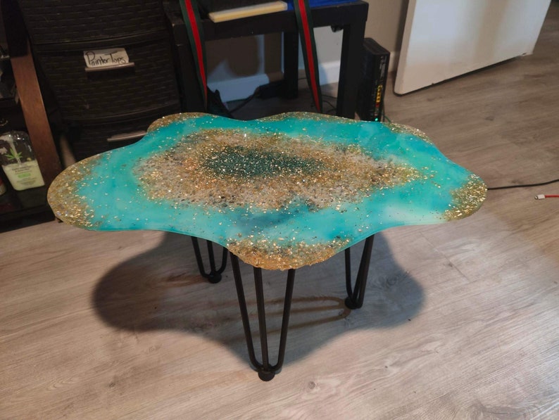 Custom Handmade Geode Table Etsy