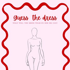 Guess The Dress | Hens & Bridal Shower Party Game