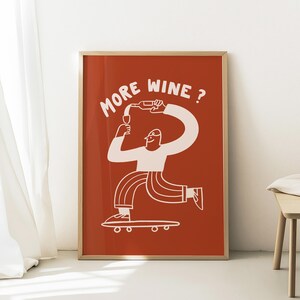 Retro wijnprint, leuke keukenkunst aan de muur, vintage wijndecor, cin Cin-poster, decor wijnbar, bord barwagen, cadeau wijnliefhebber, wijnliefhebber cadeau, wijn en diner