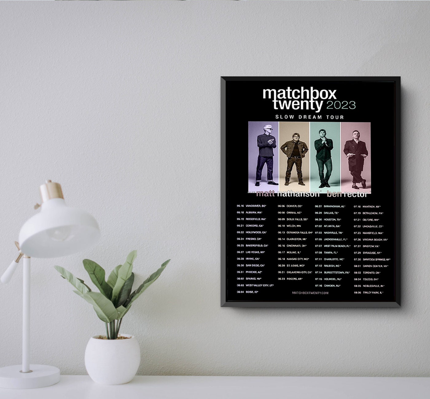 Matchbox Twenty Tour 2023 Poster Designed & Sold By Tyrannosaurus