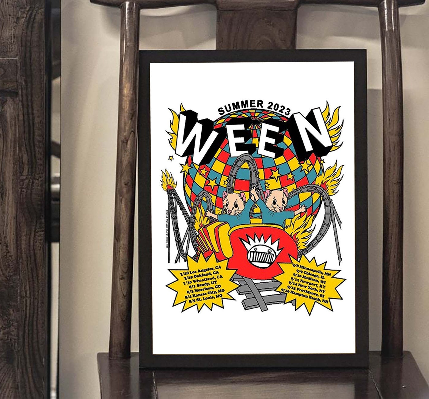 Discover Ween Summer Tour 2023 Poster, Ween Rock Band Tour Poster