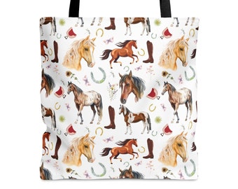 Bolso de mano para montar a caballo, regalo del equipo ecuestre, regalo para amantes de los caballos, bolsa de libros para niña, bolso de mamá caballo, bolso de mujer de campo, bolsa de mercado de agricultores