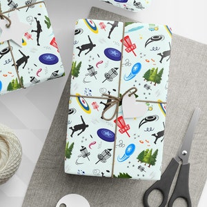 Disc Golf Gift Wrap, Disc Golf Gifts for Him, Father&#39;s Day Gift, Sport Wrapping Paper, Tournament Gift Flying Disc Gift Wrap For Disc Golfer