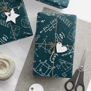 Math Teacher Gift Wrap, Back to School Gift, Algebra Wrapping Paper, Math Themed Gift Wrap, STEM Gifts, Student Gift Wrap, Nerdy Gifts